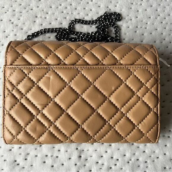 KURT GEIGER Mini Brixton Quilted Leather Shoulder Bag in Camel NEW MSRP $225 - Picture 7 of 7